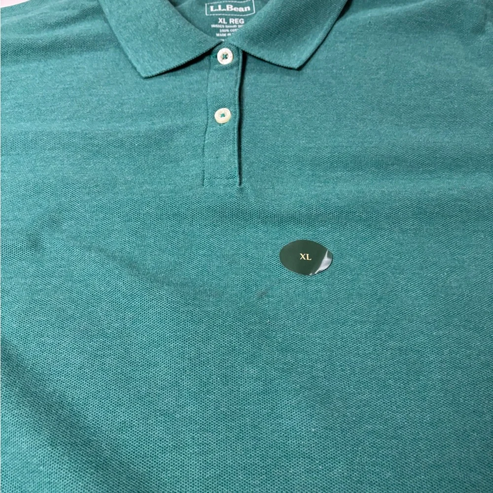 L.L. Bean Womens Teal Polo Shirt Short Sleeve XL NWT - Picture 9 of 12